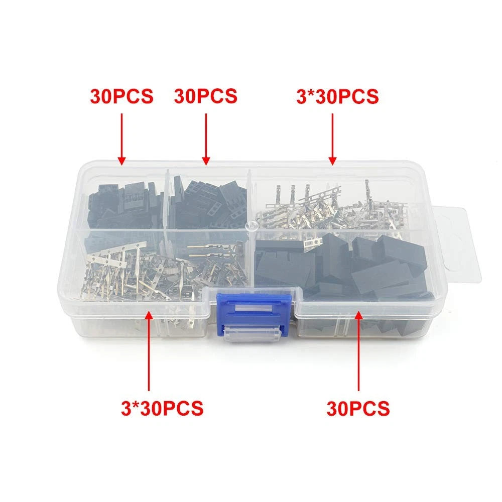 Set of 30 Servo Plug Male Female Connector Crimp Pin Kit