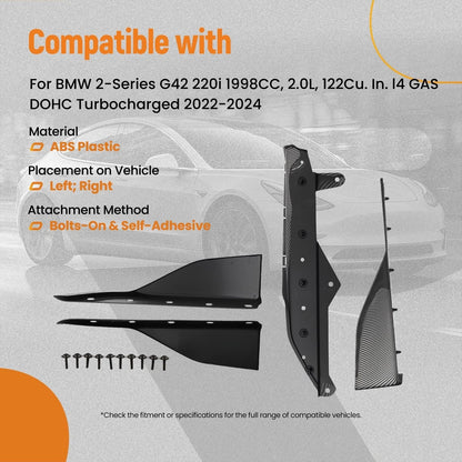2X Side Skirt Extension Lip for BMW G42 230i M240i (2022–2024) Carbon Look