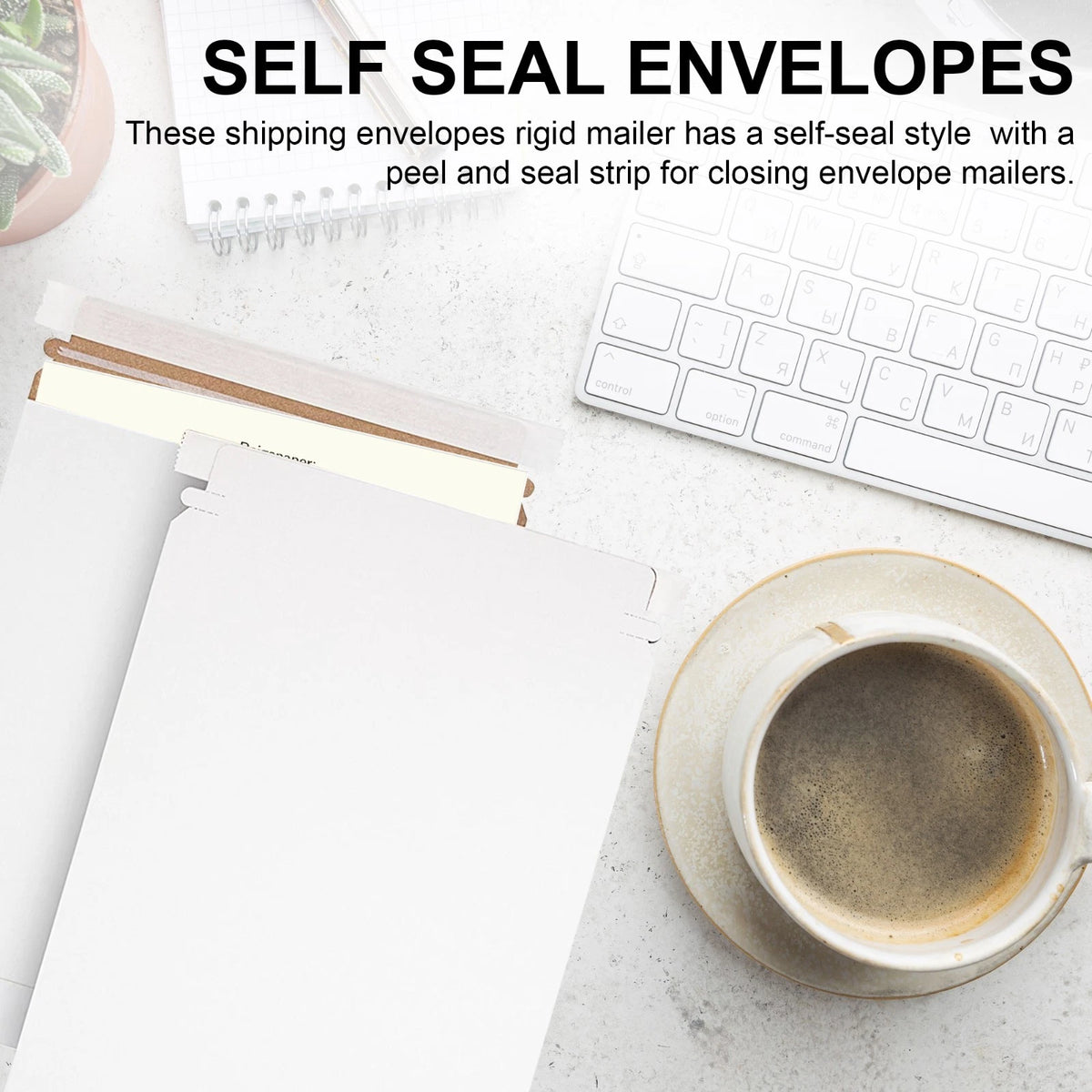 Pack of 15 Flat Shipping Envelopes 9.75" x 12.25"