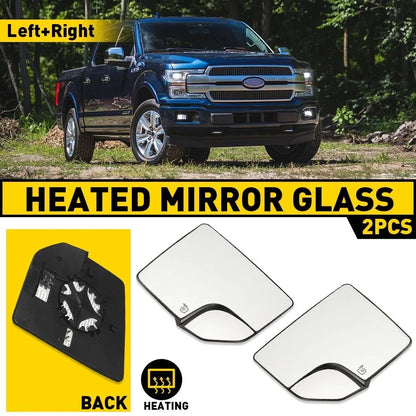 Set of 2 Mirror Glass for Ford F150 (2015–2020) Power Heated Spotter