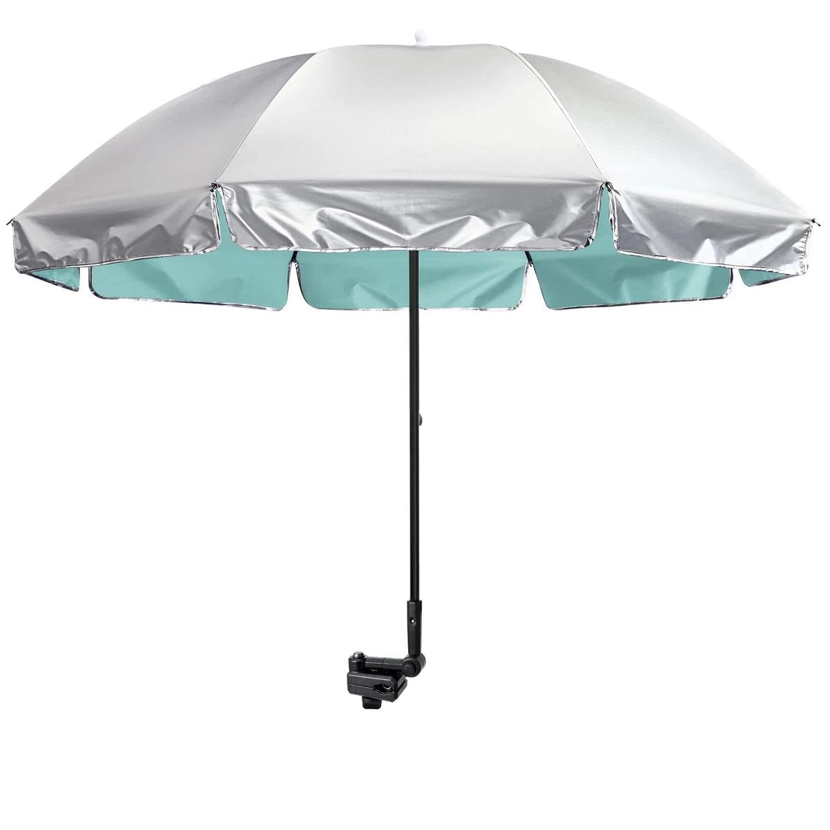 Extra Large Clamp On Umbrella for Universal Use (UPF 50+, Lake Blue)
