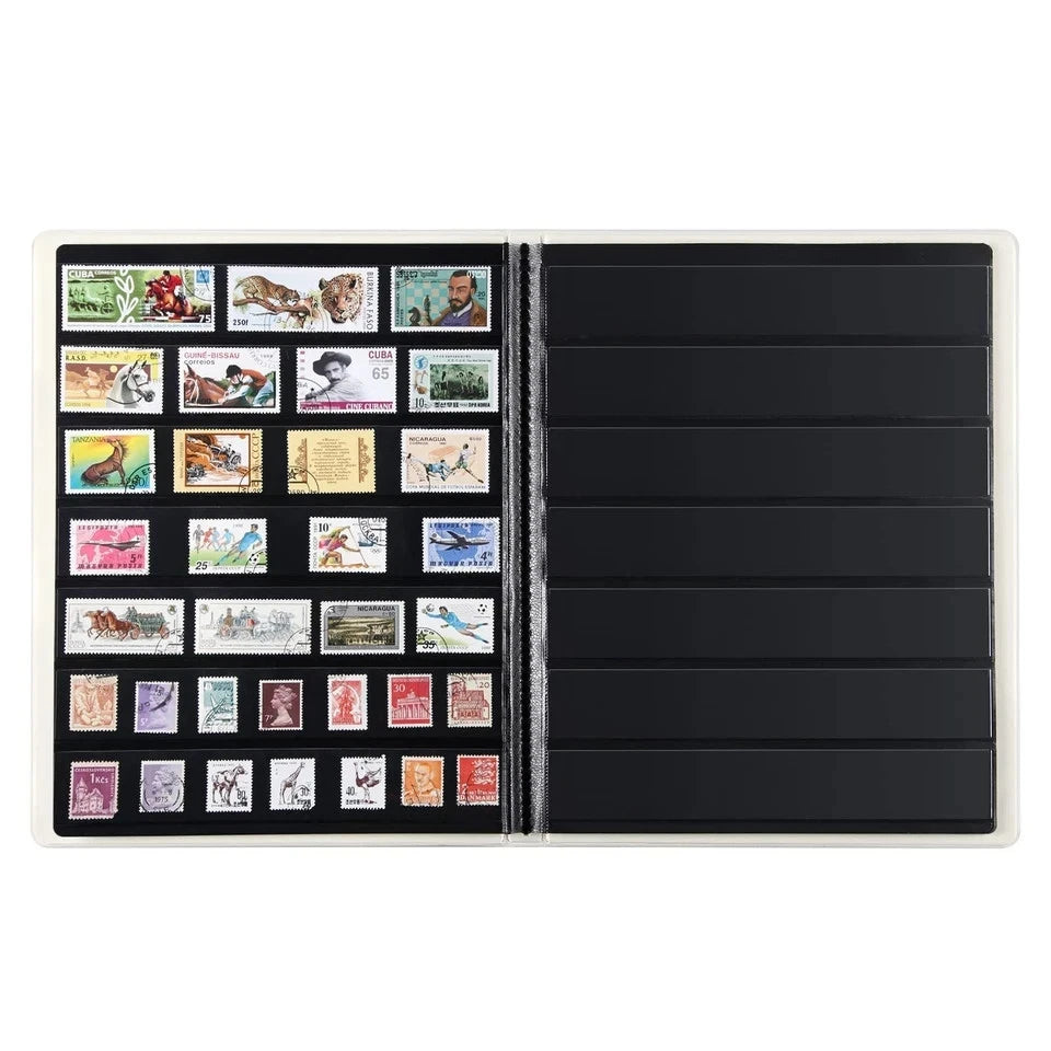 Stamp Collecting Album with 7 Rows Pockets for Collectors