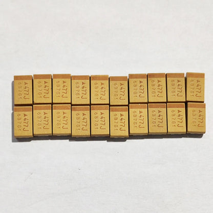 100X Tantalum Capacitors 470uF 6.3V Type D SMD 7343 Surface Mount