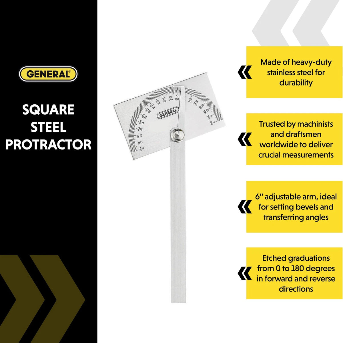 Angle Protractor for General Tools (Pack of 1)