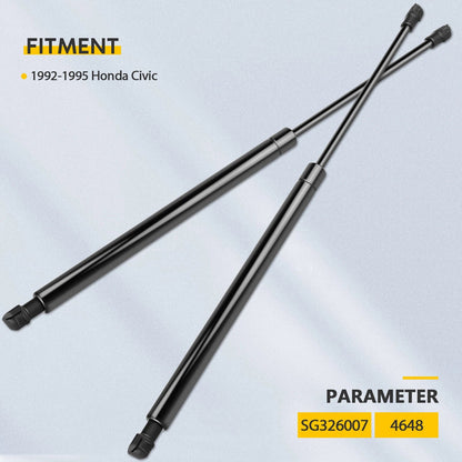 2X Tailgate Lift Supports for Honda Civic (1992–1995)