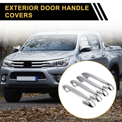 Set of 4 Exterior Door Handle Covers for Toyota Tacoma (2016–2023) - Chrome