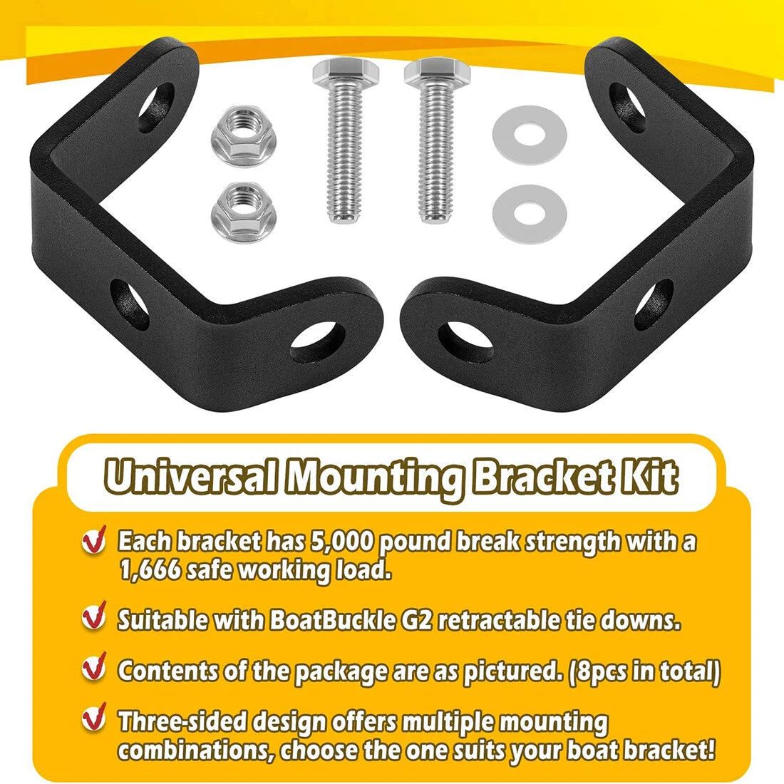 Boat Buckle G2 Universal Mounting Bracket Kit #F14254 (Universal)