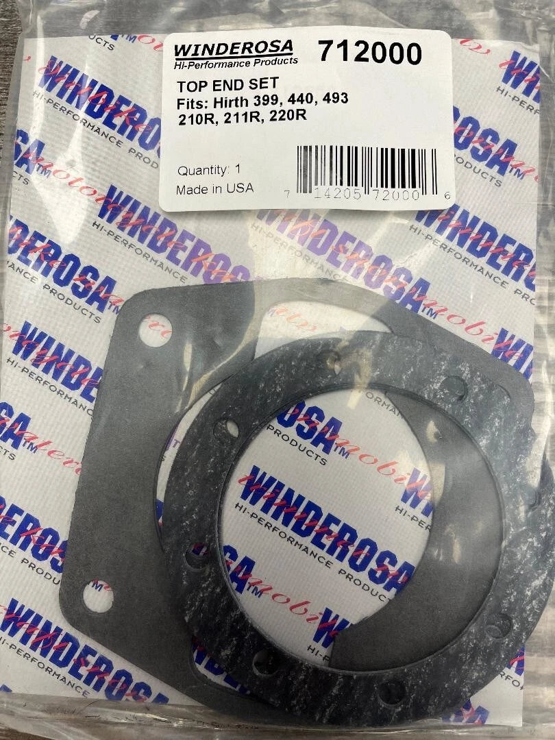 Set of 4 Top End Gaskets for Vintage Snowmobile Hirth 210R, 211R, 220R (NOS)