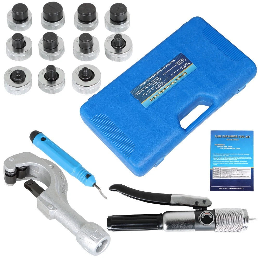 Hydraulic Swaging Tool Kit for HVAC Copper Tubing 3/8" to 1-5/8"