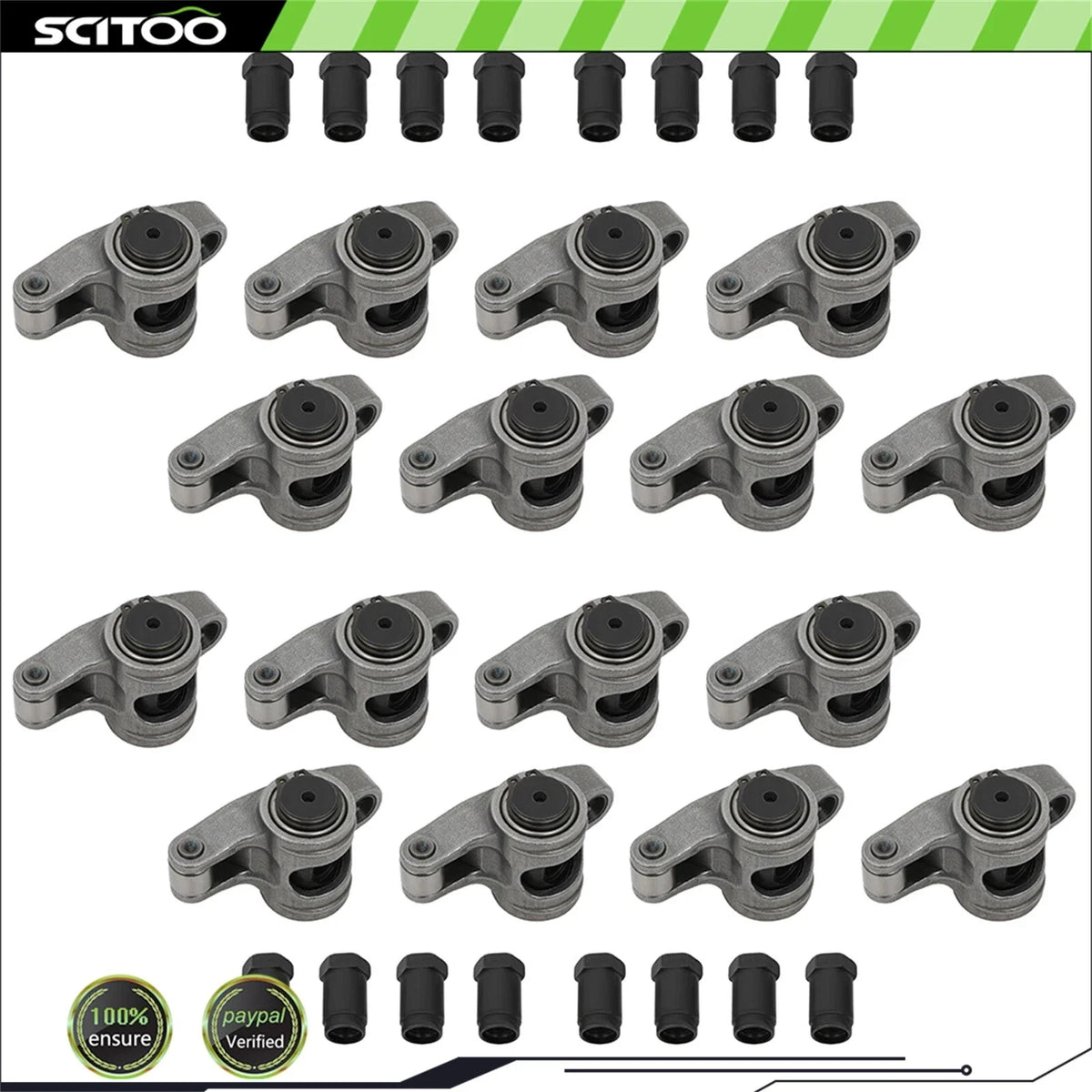 1.5 Ratio Stainless Steel Roller Rocker Arms for Small Block Chevy SBC 350
