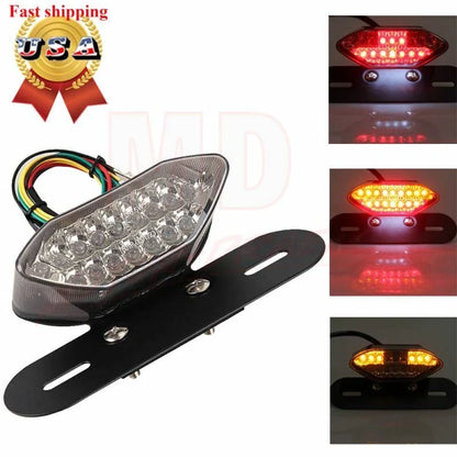 LED Stop Brake License Plate Tail Light for Universal Motorcycle (All Years)