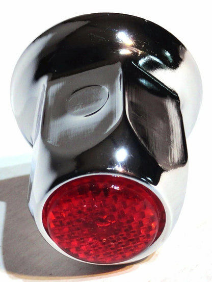 Set of 20 Lug Nut Covers for Universal Vehicles (UP#10039) Chrome Red Reflector