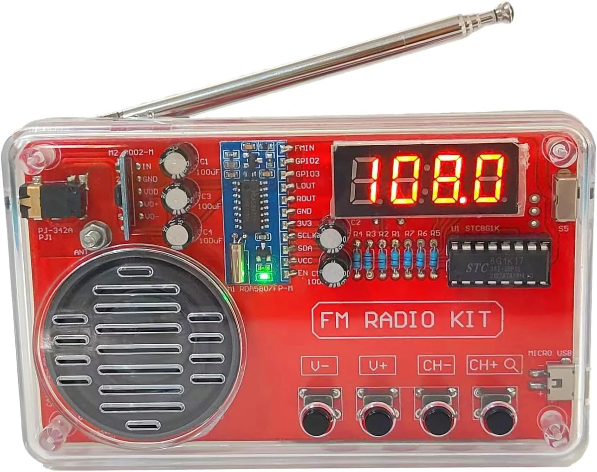 DIY FM Radio Electronic Kit - Adjustable Frequency (150Hz-20KHz)
