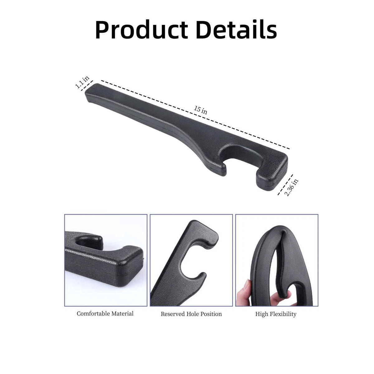 2X Car Seat Gap Filler for Universal Fit (2010–2023) PU Leather