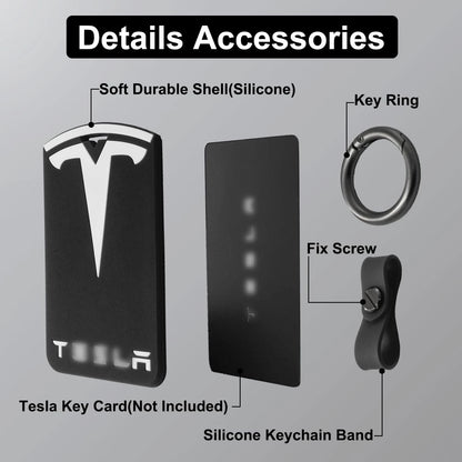 2X Silicone Key Card Holder Case for Tesla (2017–2023)