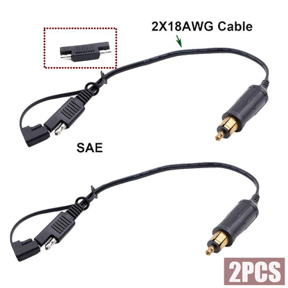 2X Powerlet Plug to SAE Adapter Connector Cable for BMW Motorcycle