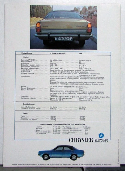 Chrysler El Gran Cambio Sales Brochure (1975) - Spanish Text