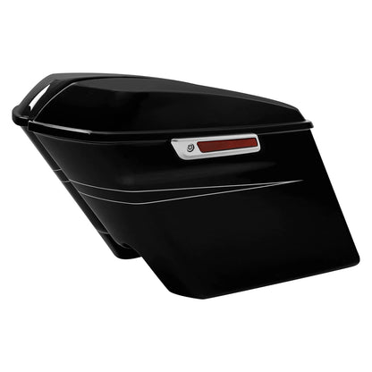 5" Stretched Saddlebags for Harley Touring Street Glide (2014–2024) Vivid Black