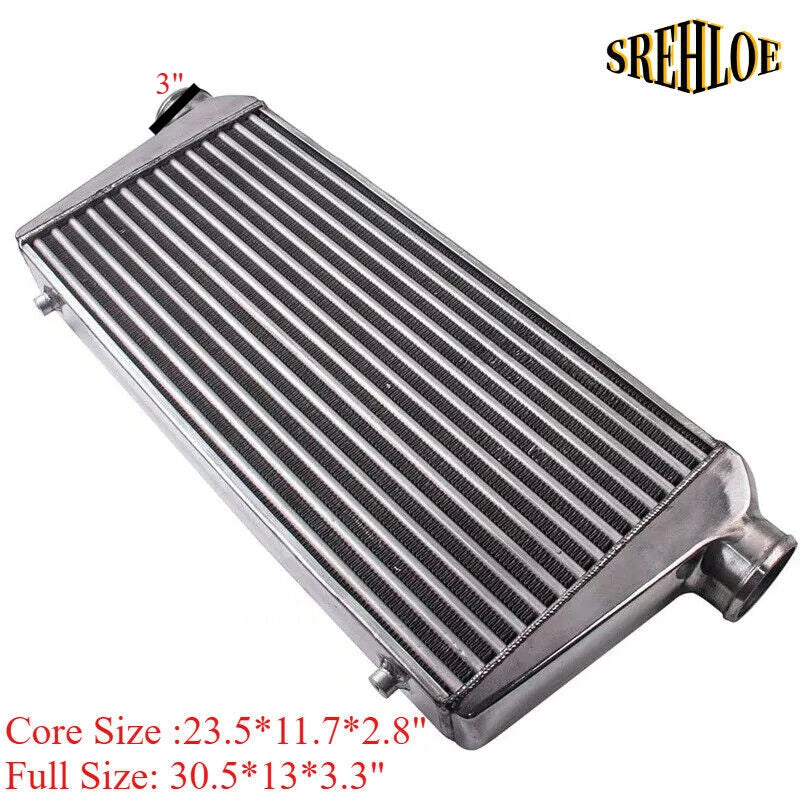 Universal Aluminum FMIC Turbo Front Mount Intercooler 30.5x13x3.3"