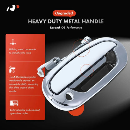 2X Front Metal Exterior Door Handle for Ford F-150 (2004–2023)