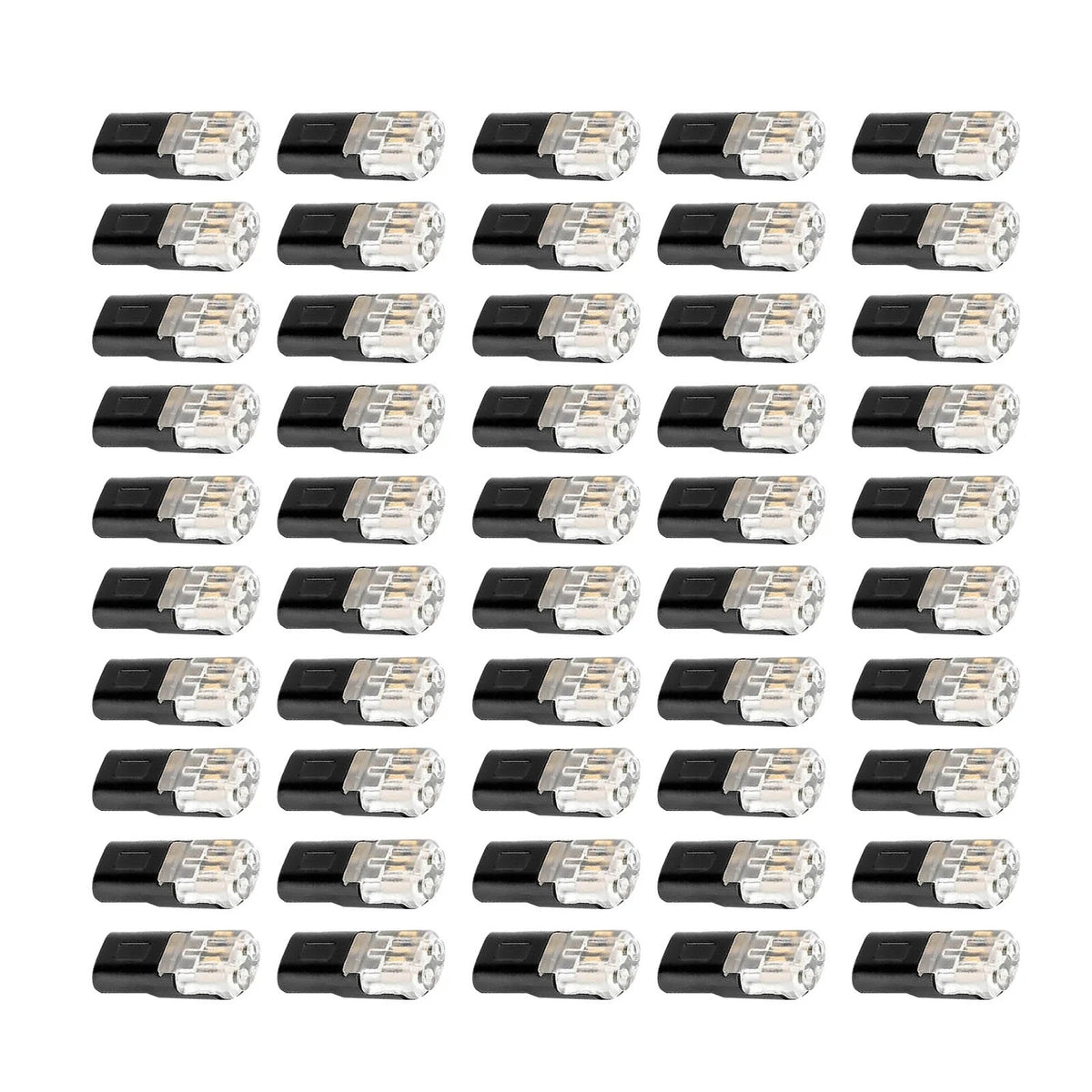 50pcs Electrical Wire Plug Connectors for 18-22 AWG with Locking Buckle