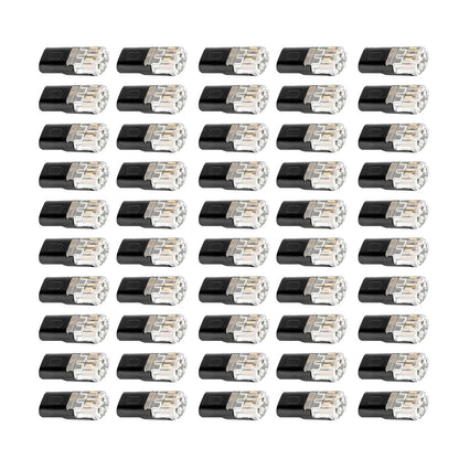 50pcs Electrical Wire Plug Connectors for 18-22 AWG with Locking Buckle