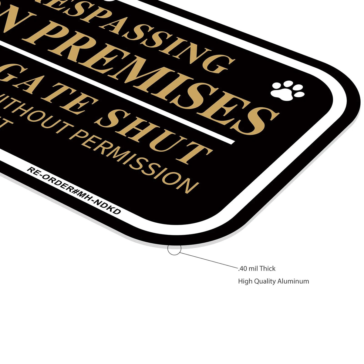 2X No Trespassing Dog On Premises Signs for Home (12x6 Inch)