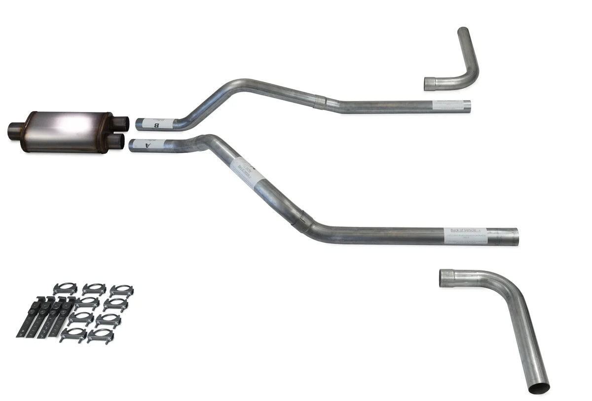Dual Exhaust Kit for GMC Jimmy (2000–2004) 2.5" Stainless Muffler Side Exit