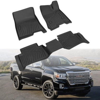 TPE Floor Mats Liners for Chevrolet Colorado/GMC Canyon Crew Cab (2023–2025)