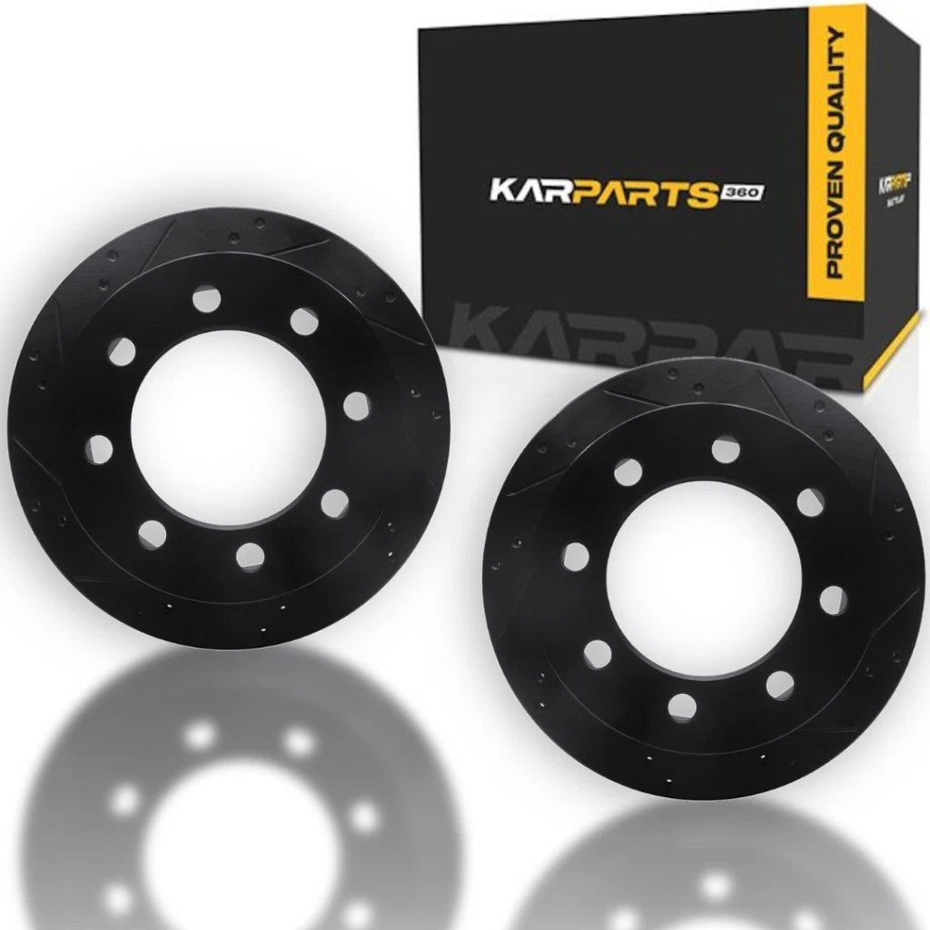 Rotor Set Rear for Dodge Ram 2500/4000 (2001–2002) ALX-PAU-DF-8002-40098-CLA1 Drilled and Slotted