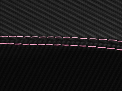 Console Lid Armrest Cover for Toyota Tacoma (2016–2019) Carbon Fiber Pink Stitch