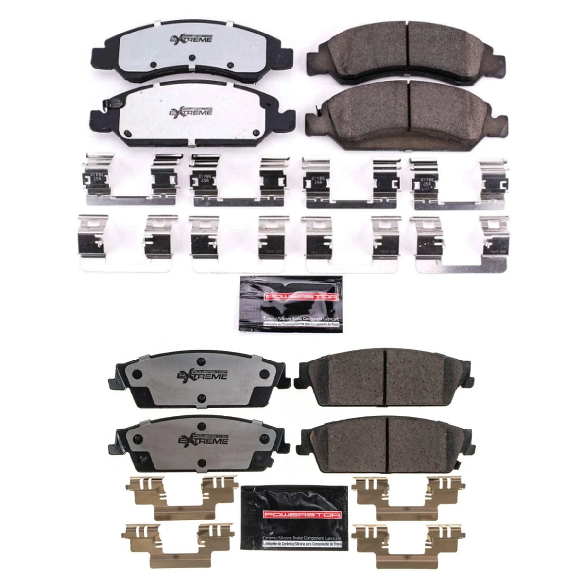 PowerStop 2X Front Rear Carbon-Fiber Ceramic Disc Brake Pads Kit for Sierra Tahoe