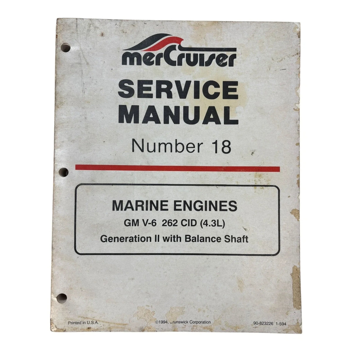 Service Manual #18 for MerCruiser GM V6 262 CID Gen 2 (1990–1996)