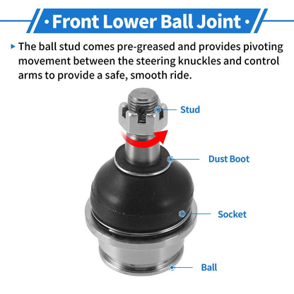 2X Front Lower Ball Joints for Toyota Tacoma (2005–2022) No. 4333009510