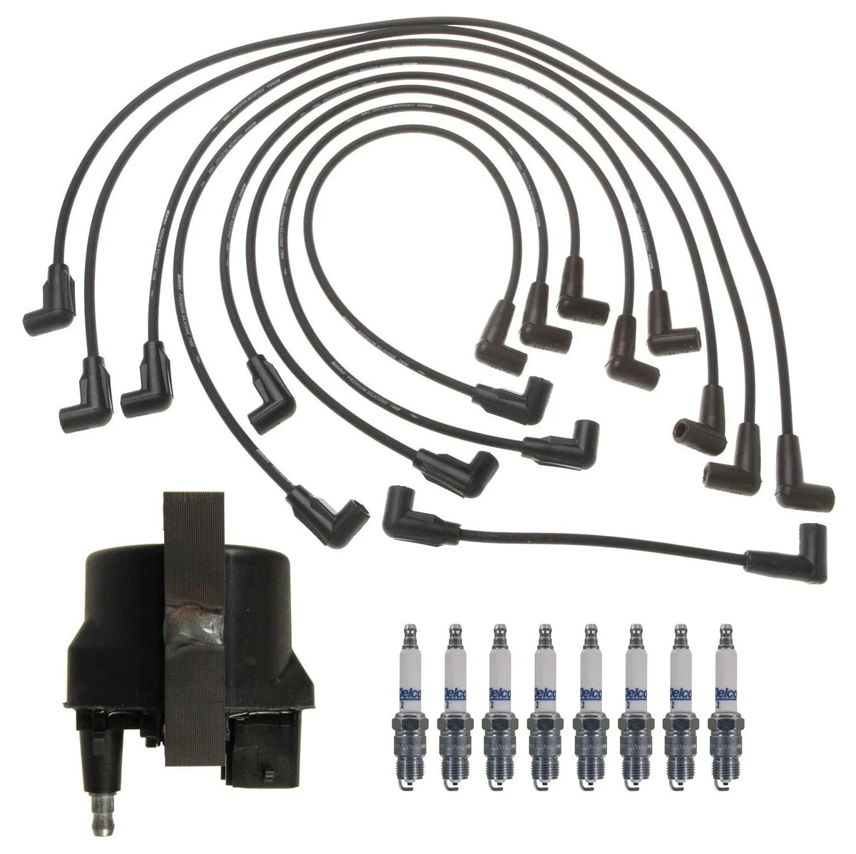 Ignition Wires Coil & 8 Spark Plugs Kit ACDelco for GMC G3500 (1996)