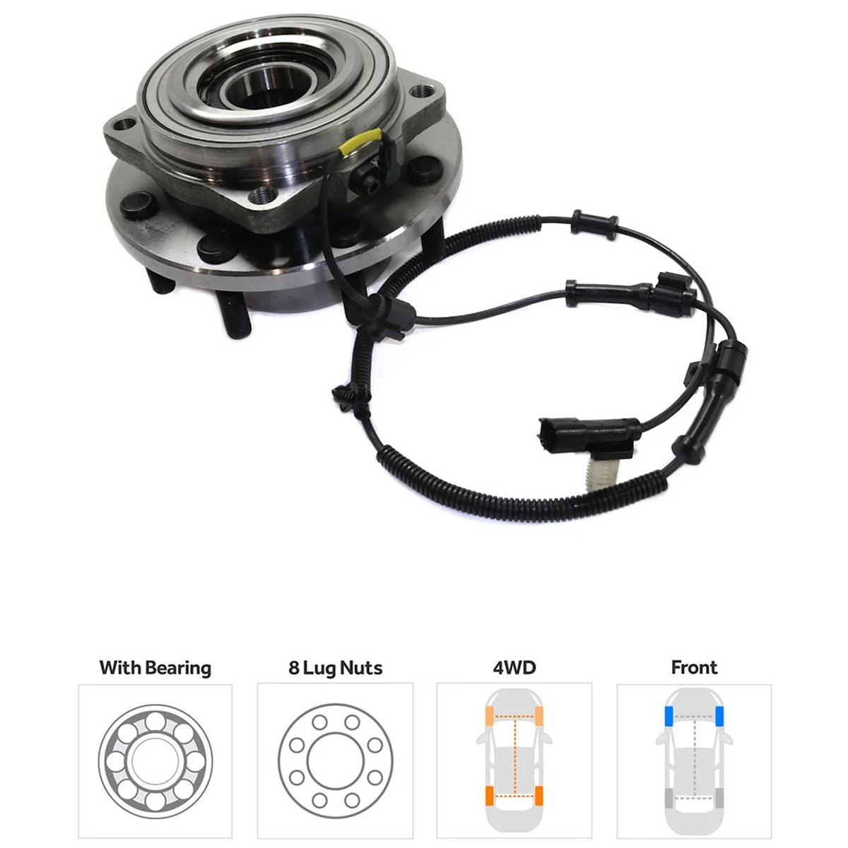 Wheel Hub for Ford F-350 Super Duty (2011–2016) Front LH/RH 8 Lug 4WD