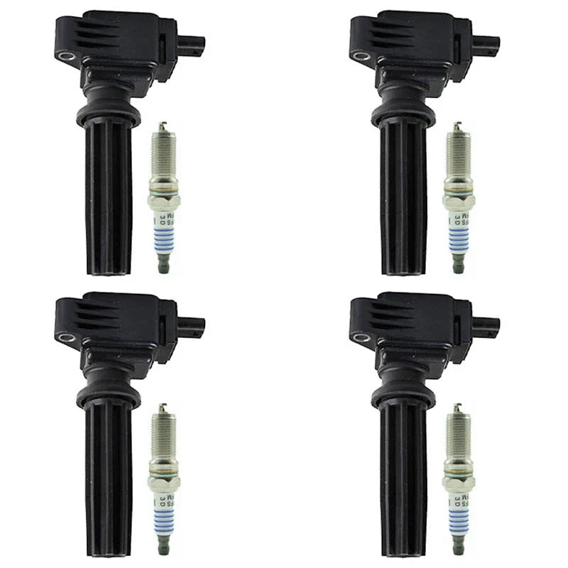 Set of 4 Ignition Coils + 4 Spark Plugs for Ford Fusion Focus Taurus (2013–2017) UF670