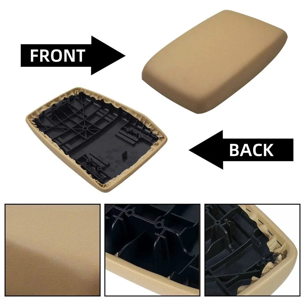Center Console Armrest Lid Cover with Base for Toyota Highlander (2008–2013) Beige