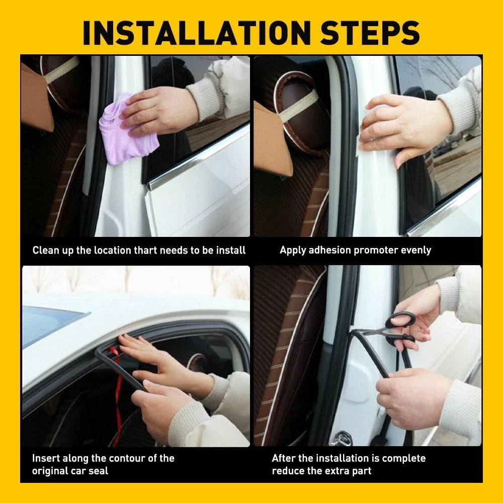 L-Shape Rubber Door Strip Seal Trim for Car (16FT/5M)