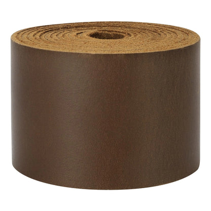 2X Full Grain Leather Straps 2 Inch Wide Dark Brown 72.5in Long