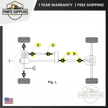 Set of 4 Spicer Universal Joint 1310 Series for Jeep Wrangler (TJ)