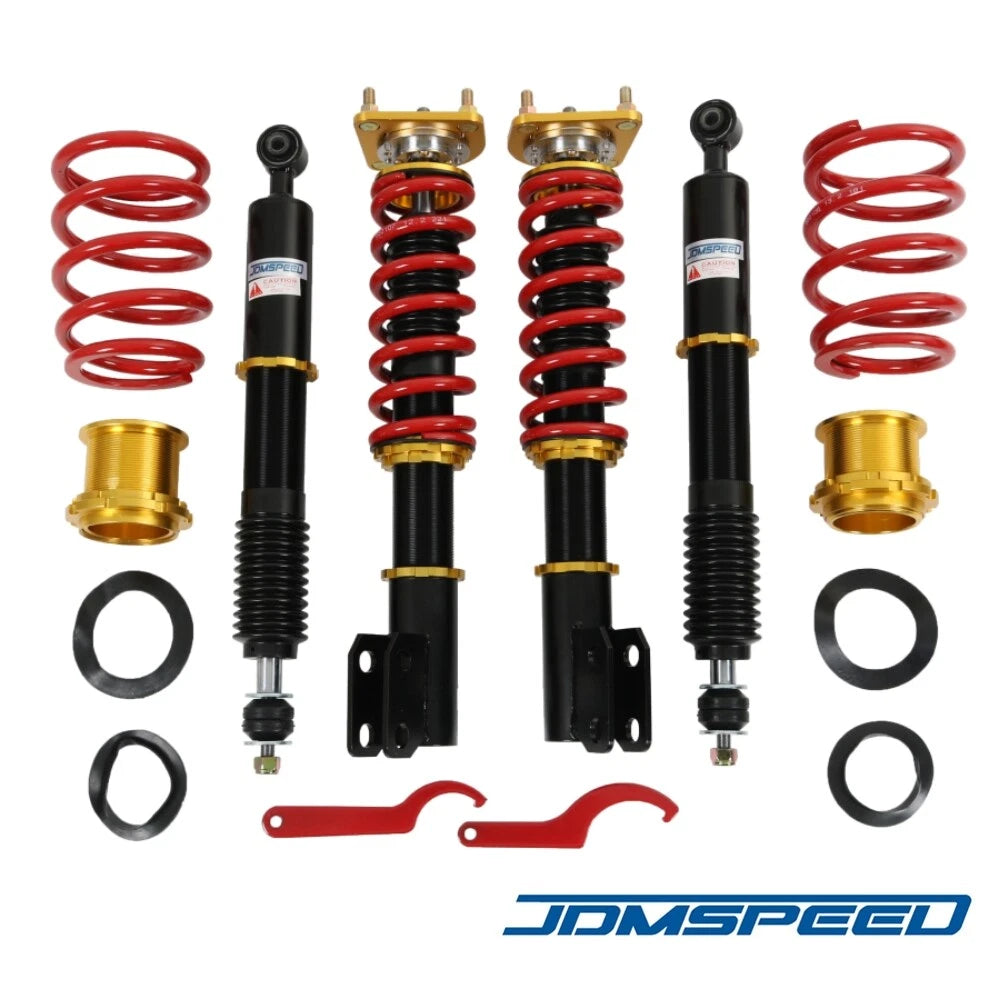 Set of 4 Adjustable Height Coilover Struts for Ford Mustang (1994–2004)