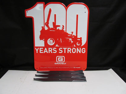 Set of 3 Lawn Mower Blades for Gravely Ariens (OEM)