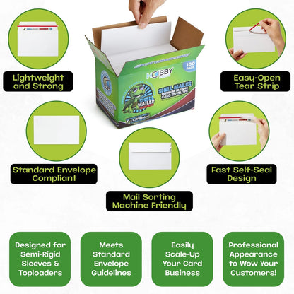100 Pack Shell Mailer 7x4.35 inches for Shipping and Protection