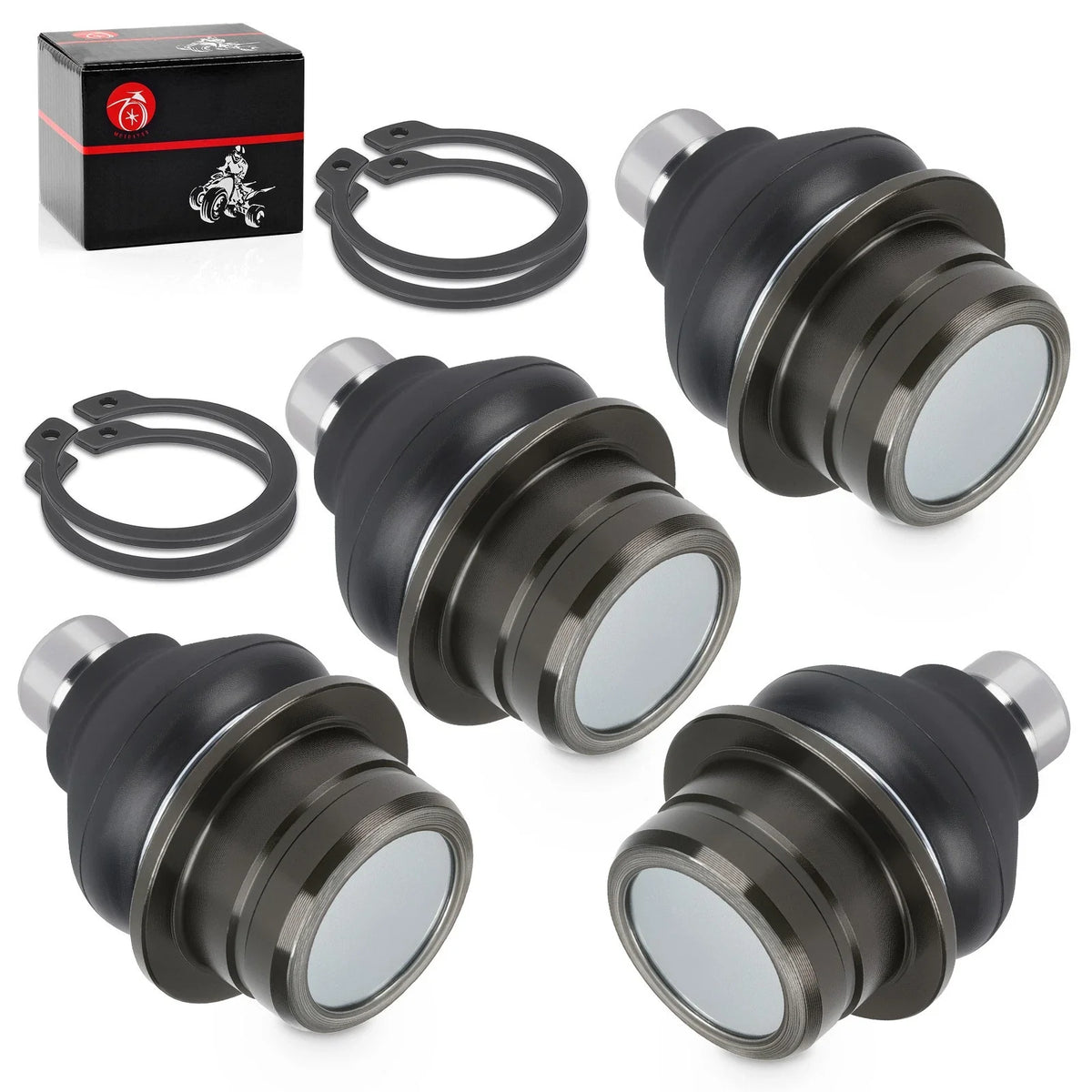 Set of 4 Ball Joints for Suzuki Vinson 500 4x4 (2002–2007) Upper + Lower