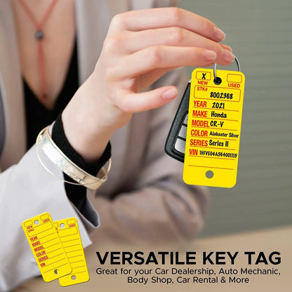 250 Poly Tag Key Tags with Ring (Yellow)