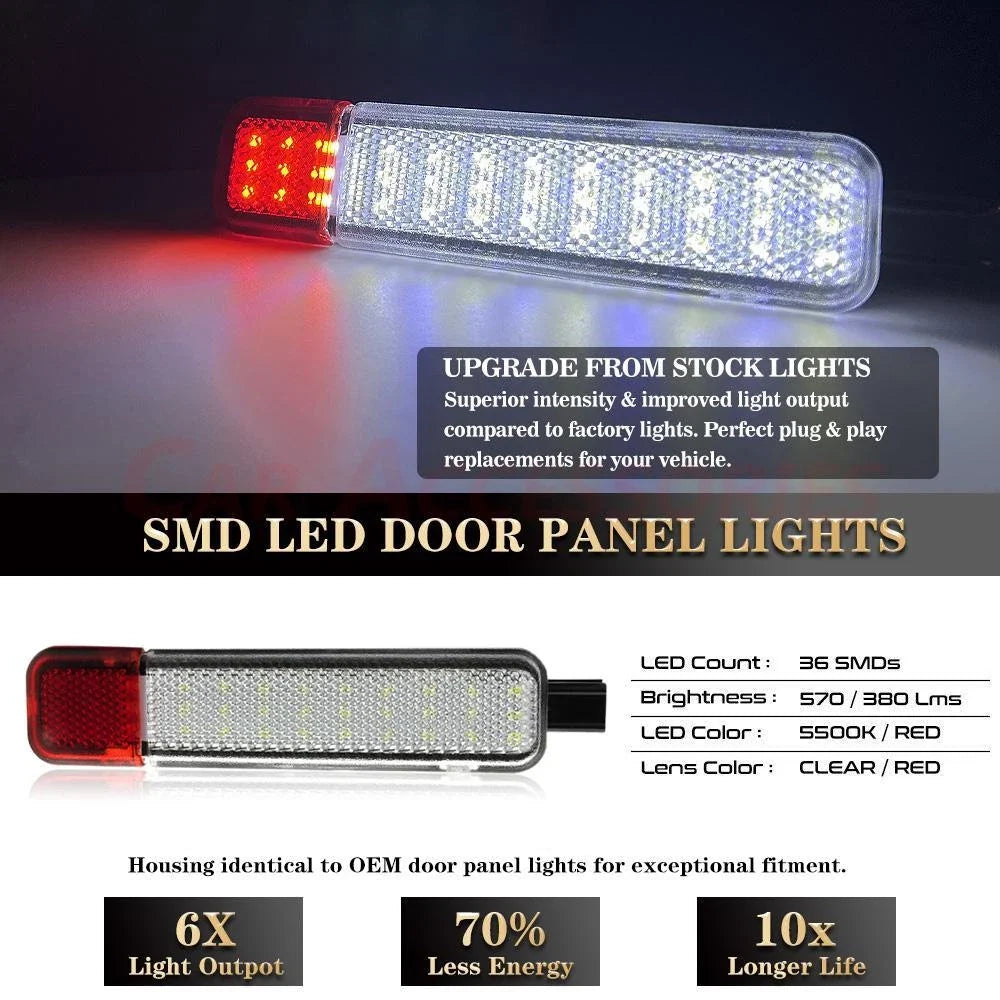 2X LED Door Courtesy Light for Chevy Silverado Suburban Tahoe GMC Sierra Yukon