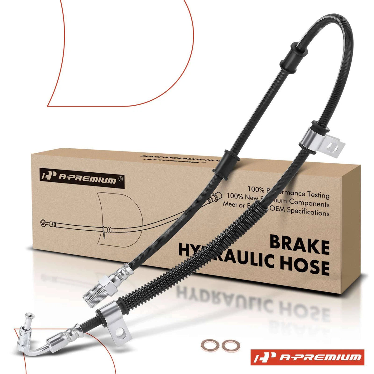 Front Brake Hydraulic Hose for Ford F-650 F-750 (2004–2015) 4C4Z2078F, 2205075