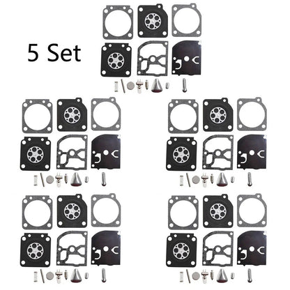 Set of 5 Carburetor Kits for Husqvarna 113LD, 123C & Stihl 020, 020T