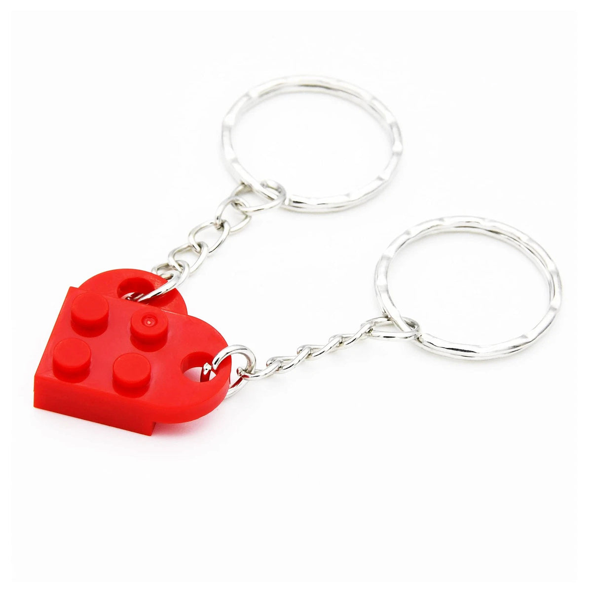 Large Red Heart Keychain for Best Friends and Couples